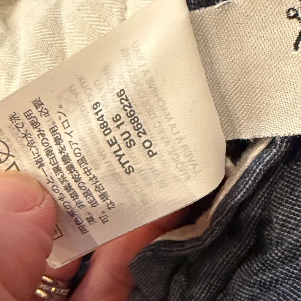 J. Crew Bowery Men's Blue Casual Pants Size 32 x 34 Linen Blend - C16-010